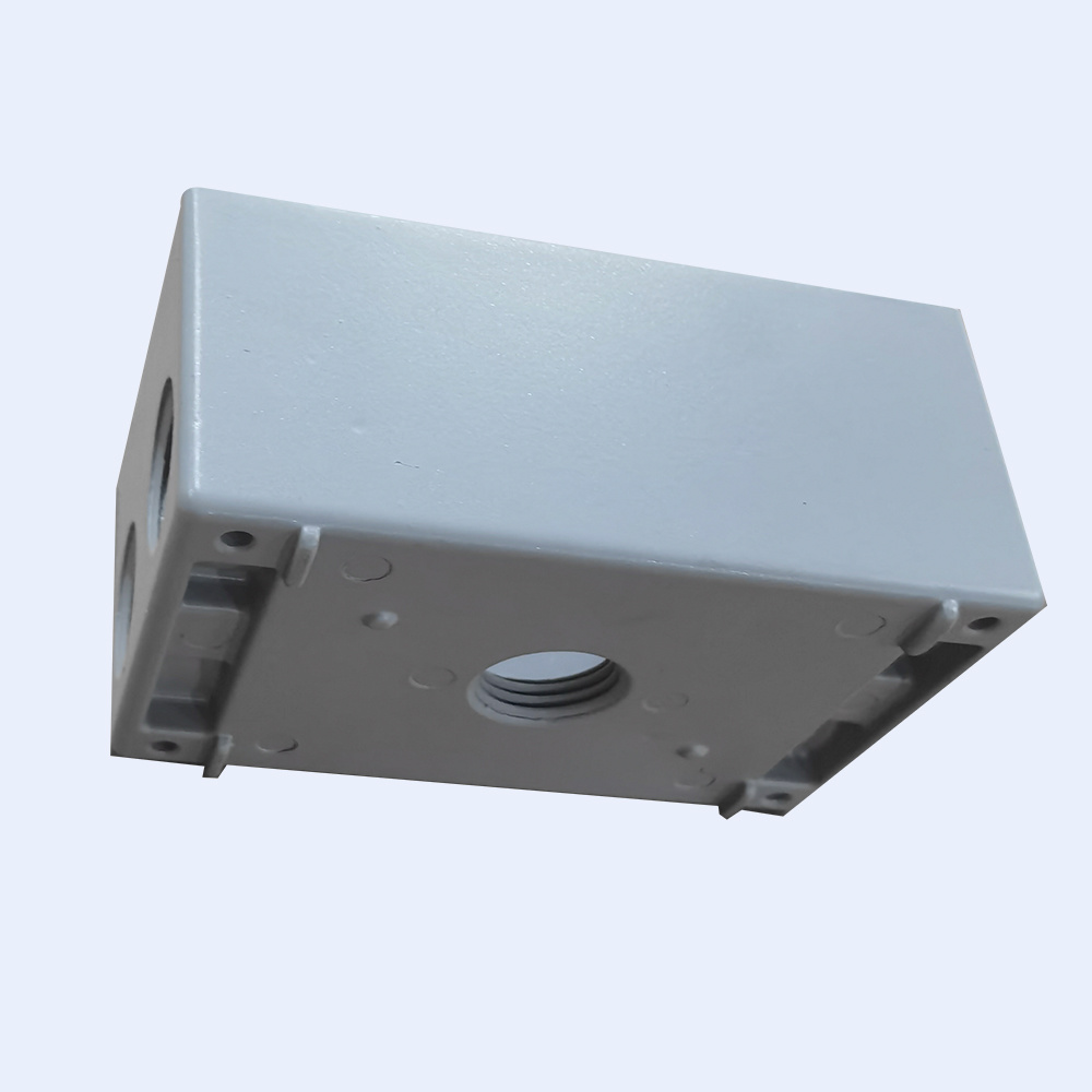 Three Knockouts Junction Box PVC Coated 4 by 4